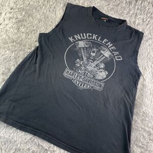 Harley Davidson Shirt Mens Extra Large Black Gray Knucklehead Coralville Iowa